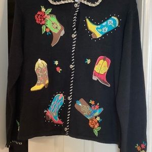 CHRISTMAS COWGIRL SWEATER XL